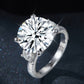 8.6 Carat Moissanite Platinum-Plated Ring