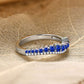 Lab-Grown Sapphire 925 Sterling Silver Rings