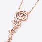 925 Sterling Silver 18K Rose Gold-Plated Pendant Necklace