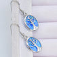 Opal Blue Platinum-Plated Drop Earrings