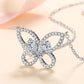 Moissanite Butterfly Pendant Necklace