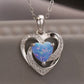 Opal Heart Pendant Necklace