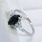 925 Sterling Silver Black Agate Ring