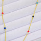 18K Gold-Plated Multicolored Bead Necklace