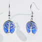 Opal Blue Platinum-Plated Drop Earrings