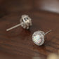 Opal 4-Prong Round Stud Earrings