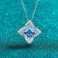 1 Carat Moissanite Floral Pendant Necklace