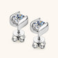 1 Carat Moissanite 925 Sterling Silver Stud Earrings