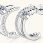 Moissanite 925 Sterling Silver C-Hoop Earrings