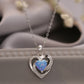 Opal Heart Pendant Necklace