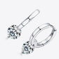 2 Carat Moissanite 925 Sterling Silver Drop Earrings