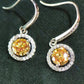 Platinum-Plated 2 Carat Moissanite Drop Earrings