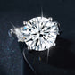 8.6 Carat Moissanite Platinum-Plated Ring