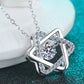 Moissanite Rhodium-Plated Chain-Link Necklace