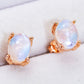 Natural Moonstone 4-Prong Stud Earrings