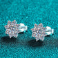 1 Carat Moissanite 925 Sterling Silver Flower Earrings