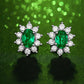 1 Carat Lab-Grown Emerald Stud Earrings