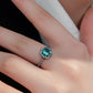 Paraiba Blue Zircon Flower Shape Ring