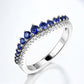 Lab-Grown Sapphire 925 Sterling Silver Rings