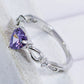 Crystal Heart 925 Sterling Silver Ring