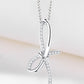 Zircon Bow Pendant Necklace