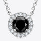 Two-Tone 1 Carat Moissanite Round Pendant Necklace