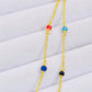 18K Gold-Plated Multicolored Bead Necklace