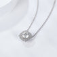 1 Carat Moissanite Flower Shape Pendant Chain Necklace