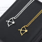 Bow Arrow Necklace For Women Gold Color Cupid's Arrow Necklcae Pendant Stainless Steel Jewerly Wedding Couple Gifts collar 2024