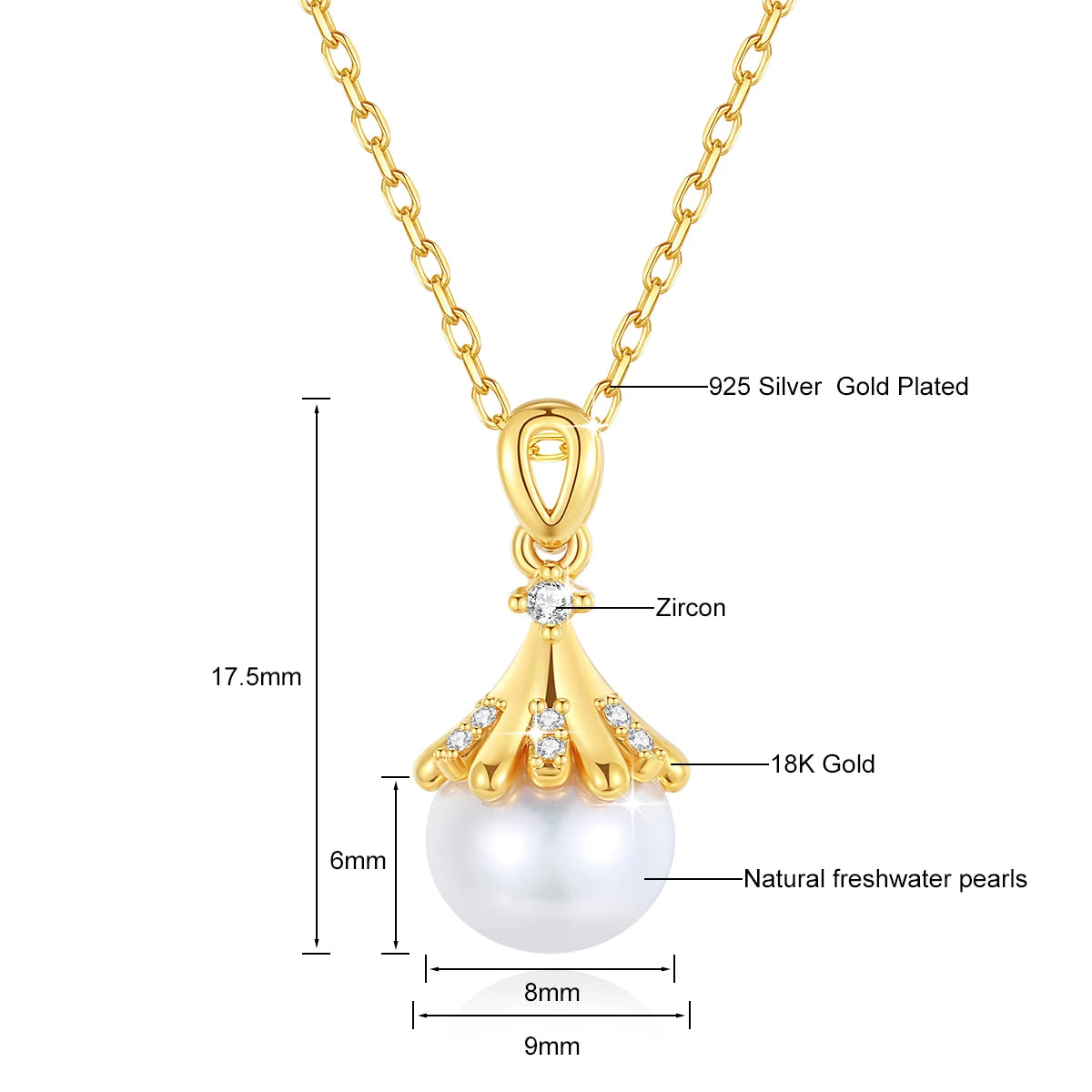 Sale At A Loss! 100% AU750 18K Gold Natrual Fresh Water Pearl Necklace With Certificate Women Pendant Jewelry Gift For Women Hot