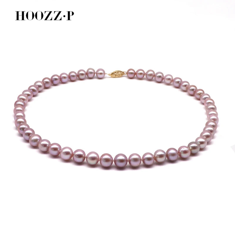 7-8mm AA Natural Pearl Sets High Quality Original Cultured Pearls For Women Bride Wedding Jewelry 925 Silver Purple Lavender New