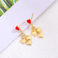 New 2021 Signature Rose Pave Heart Stud Earrings for Women Female Modern Fashion Jewelry Korea Style