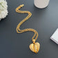 2024 Europe and America Fashion Medieval Heart-shape Pendant Necklace Women's Light Luxury Elegant Jewelry