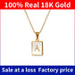 Szjinao Letter Necklace 18k Gold 100% Real With Certificate Pendant For Women AU750 Unique Jewelry K Gold Birthday Gift New In