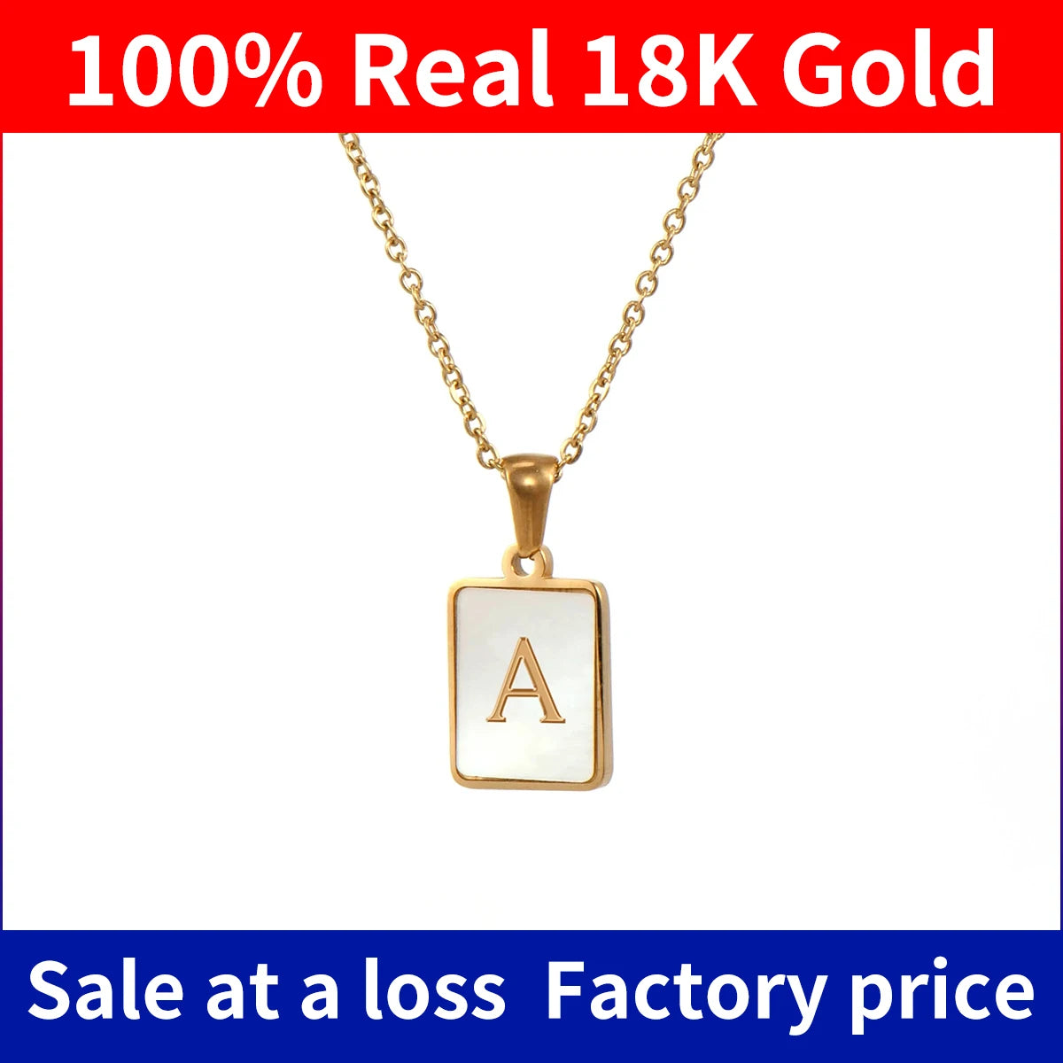 Szjinao Letter Necklace 18k Gold 100% Real With Certificate Pendant For Women AU750 Unique Jewelry K Gold Birthday Gift New In