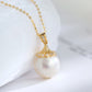 Sale At A Loss! 100% AU750 18K Gold Natrual Fresh Water Pearl Necklace With Certificate Women Pendant Jewelry Gift For Women Hot