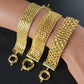 New 18MM wide copper chain bracelet unisex 18K gold plated wristband Miami Sidewalk bracelet Punk Hip Hop Jewelry party gift