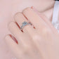 1 Carat Moissanite Crisscross Split Shank Ring