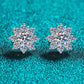 1 Carat Moissanite 925 Sterling Silver Flower Earrings