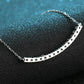 Sterling Silver Curved Bar Necklace