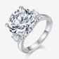 8.6 Carat Moissanite Platinum-Plated Ring