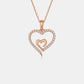 Moissanite 925 Sterling Silver Heart Pendant Necklace