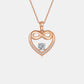 Moissanite 925 Sterling Silver Heart Necklace