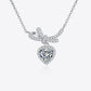 1 Carat Moissanite Heart Pendant Necklace