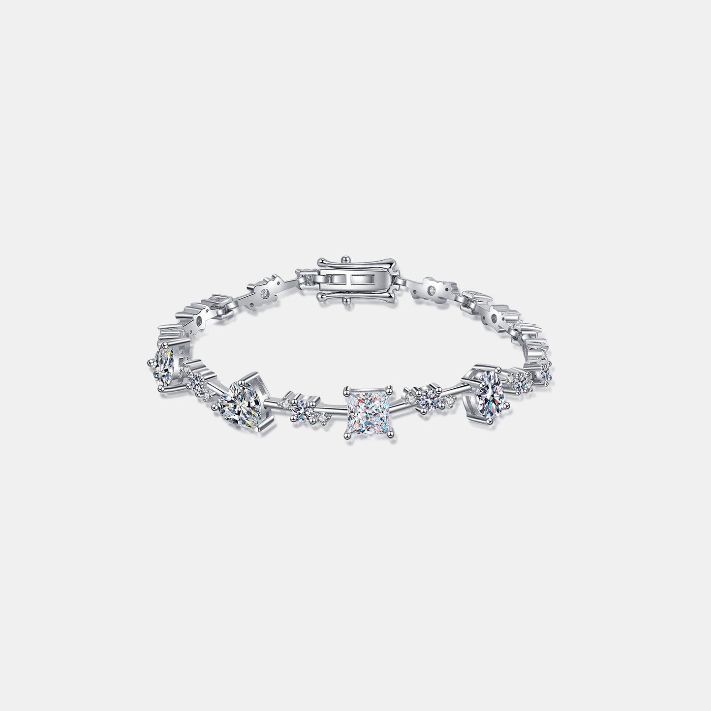 6.2 Carat Moissanite 925 Sterling Silver Bracelet