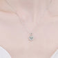 1 Carat Moissanite Heart Pendant Chain Necklace