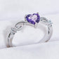 Crystal Heart 925 Sterling Silver Ring