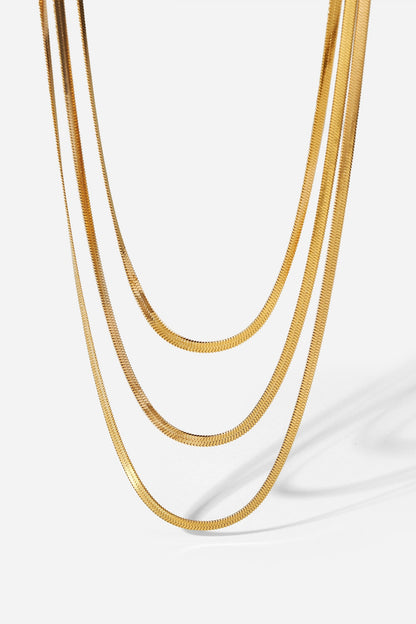 Triple-Layered Snake Chain Necklace