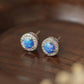 Opal 4-Prong Round Stud Earrings