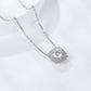 1 Carat Moissanite Flower Shape Pendant Chain Necklace